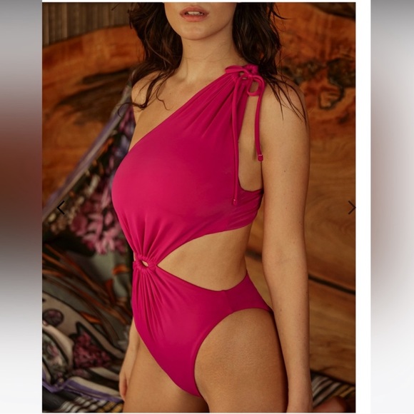 Agua Bendita Bloom Suki Solid One Piece Swimsuit Size S - Picture 5 of 16